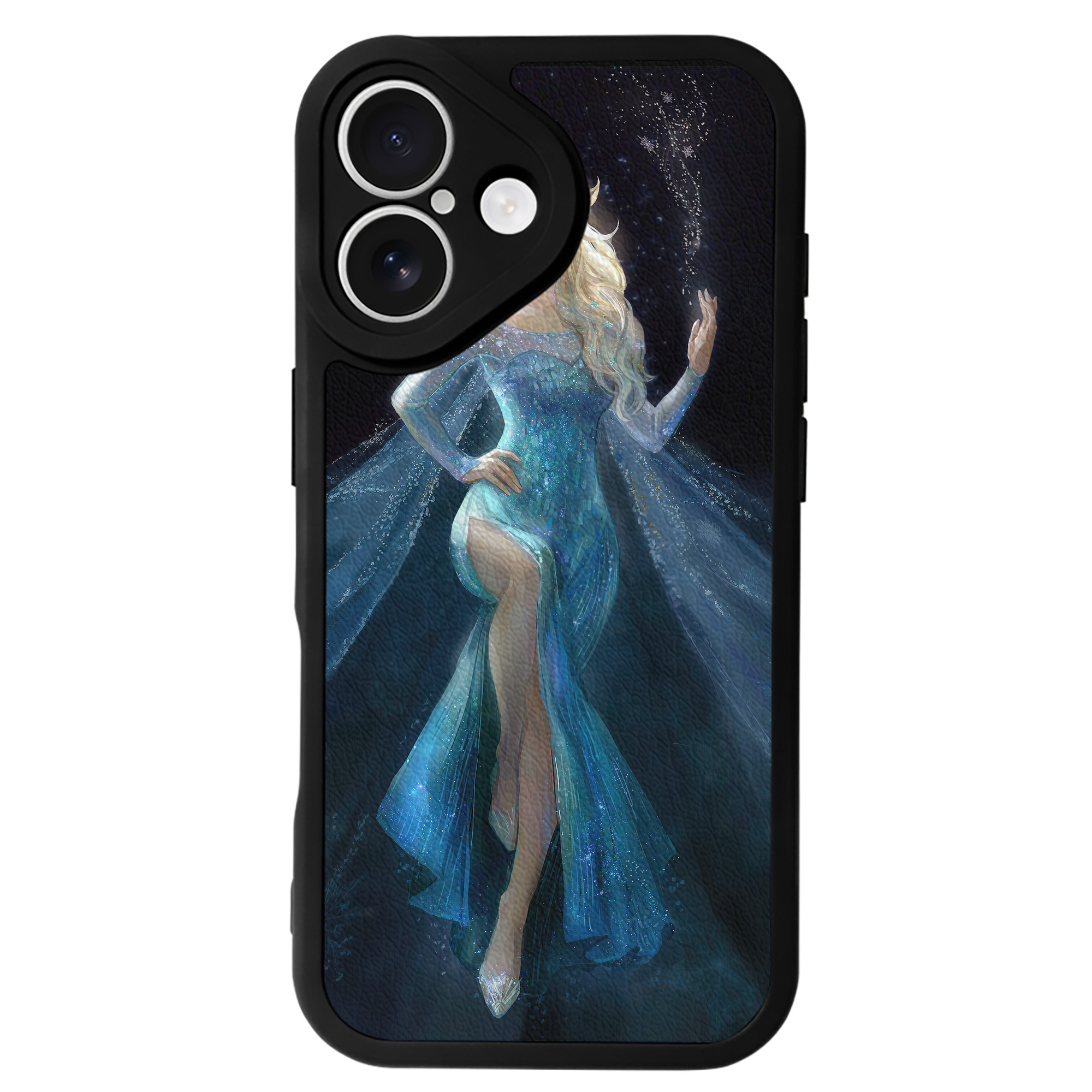 （画像用） アナと雪の女王 アンナ エルサ Frozen Anna Elsa 【iPhone 16シリーズ対応】シリコンスマホケース（レザー調） 材質：シリコン